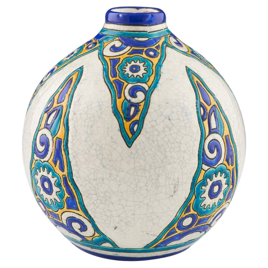 Charles Catteau for Boch Freres Art Deco Vase, circa 1925