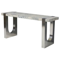 Scala Luxury Console with Goatskin Top