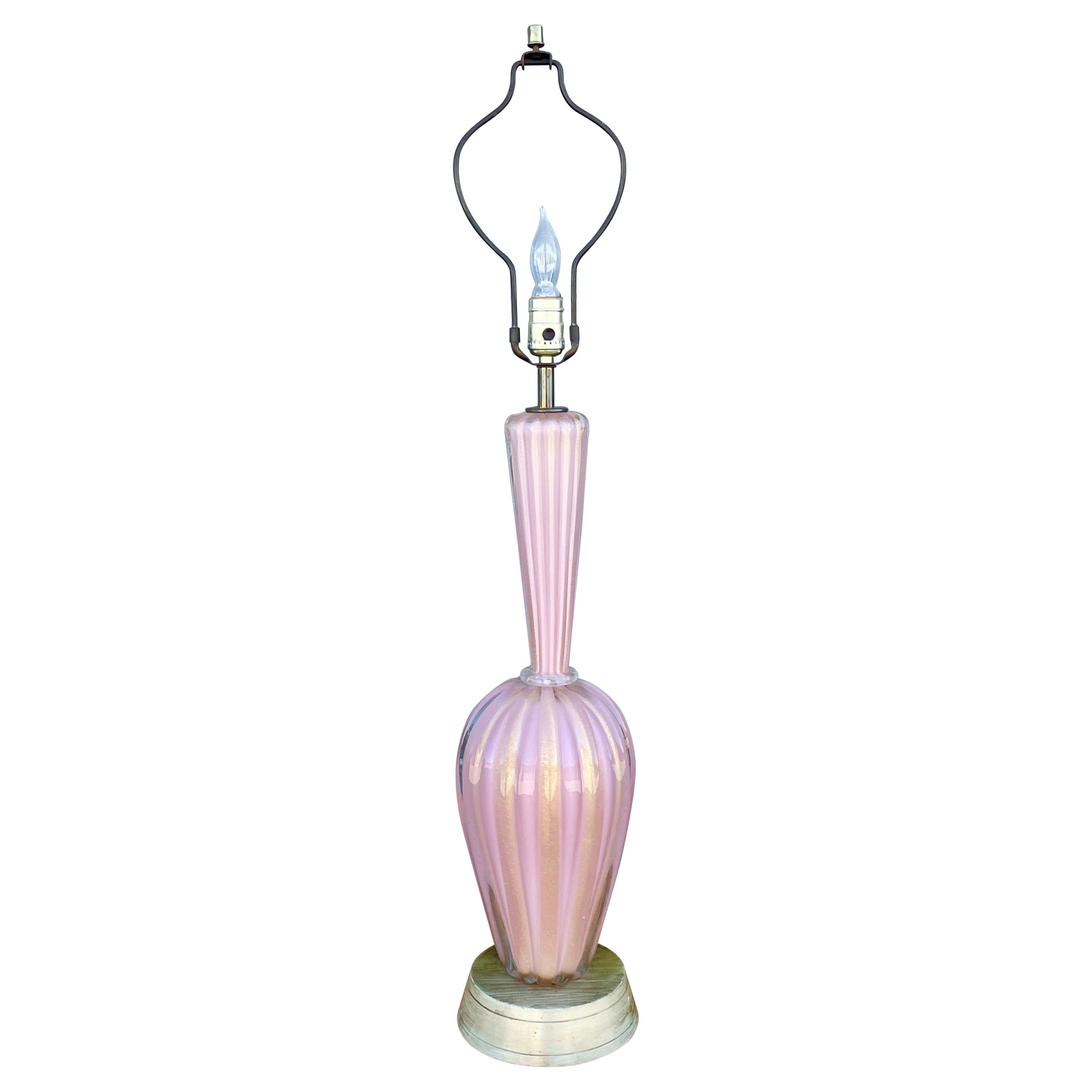 Murano Glass Desk Lamp For Sale