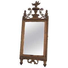 18th Century Louis XVI Neoclassical Richly Carved and Detailed Gildwood Mirror F