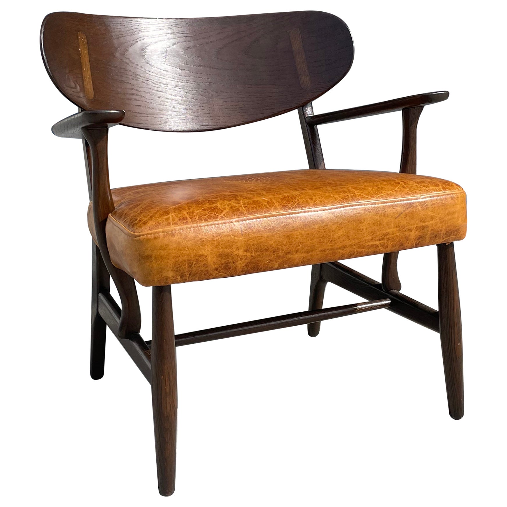 Midcentury Ch-22 Lounge Chair by Hans Wegner for Carl Hansen