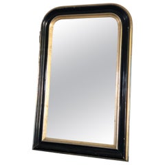Late 19th Century Louis Philippe Mirror in Black and Gold France