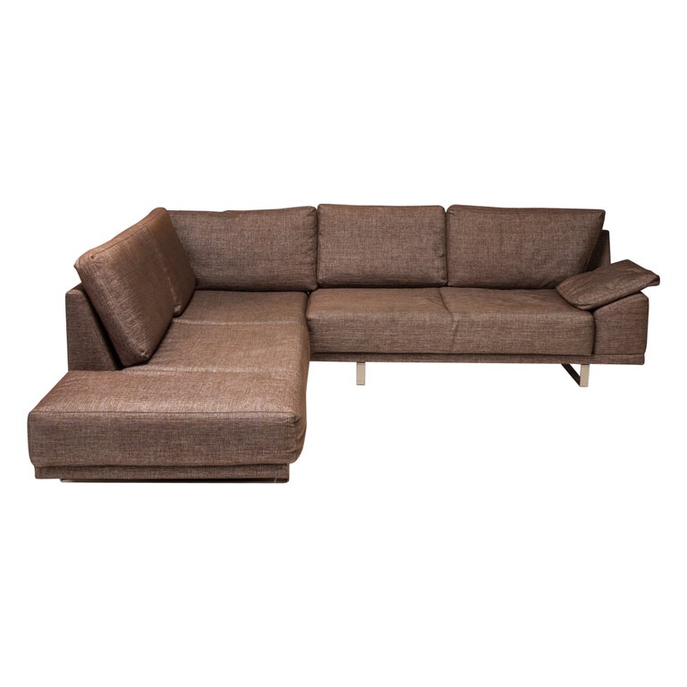 BoConcept Brown Fabric Corner Sofa For Sale at 1stDibs