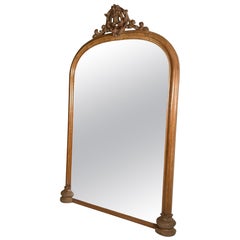 Late 19th Century Large Oak Framed Mirror