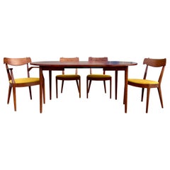 Vintage 1950s Midcentury Dining Room Set by Kipp Stewart for Drexel - Set of 5