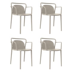 Set of 4 Classe Cream Chairs by Mowee