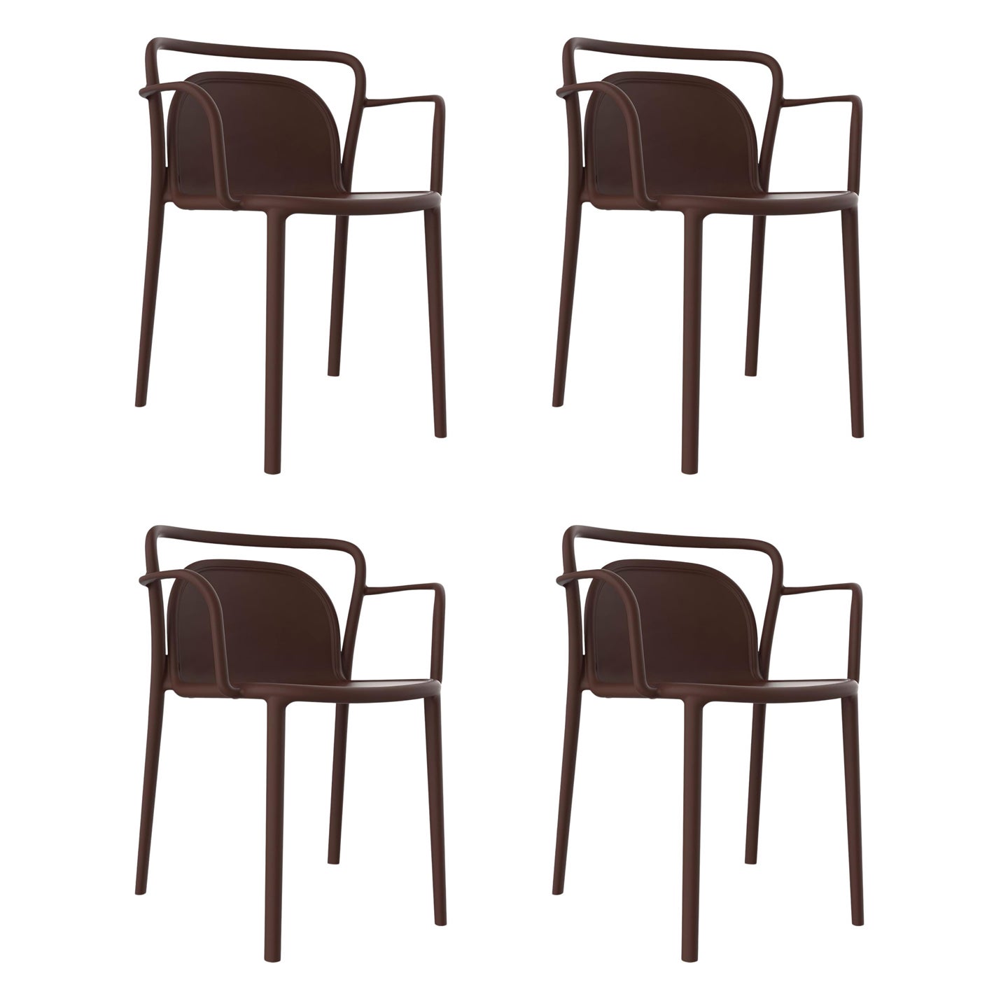 Set of 4 Classe Chocolate Chairs by Mowee For Sale