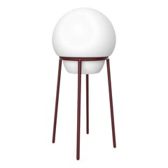 Lampe haute en dentelle bourgogne 50 par MOWEE