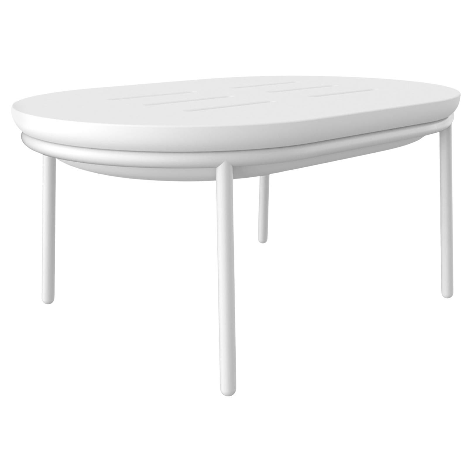 Lace White 90 Low Table by Mowee For Sale