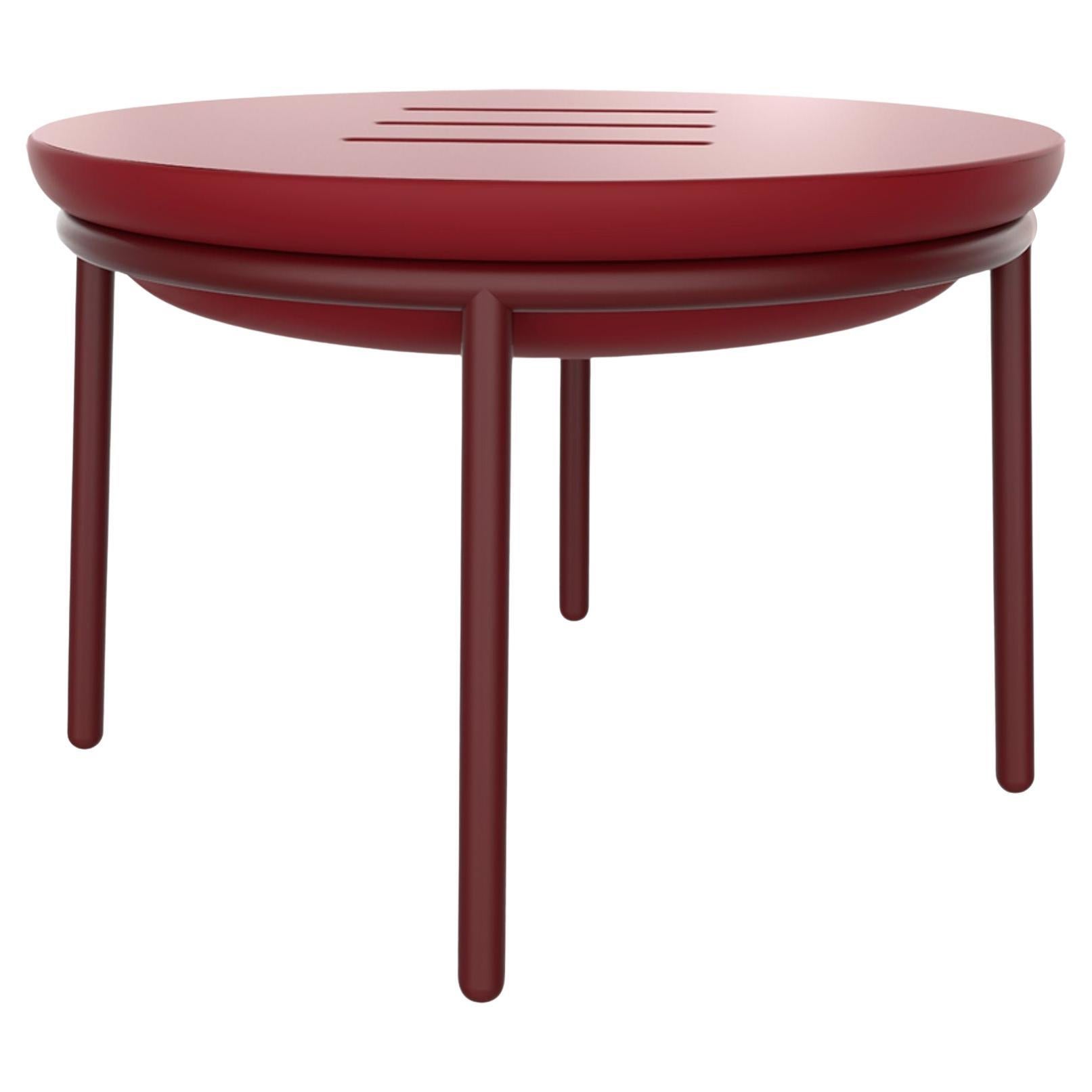 Lace Burgundy 60 Low Table by Mowee For Sale