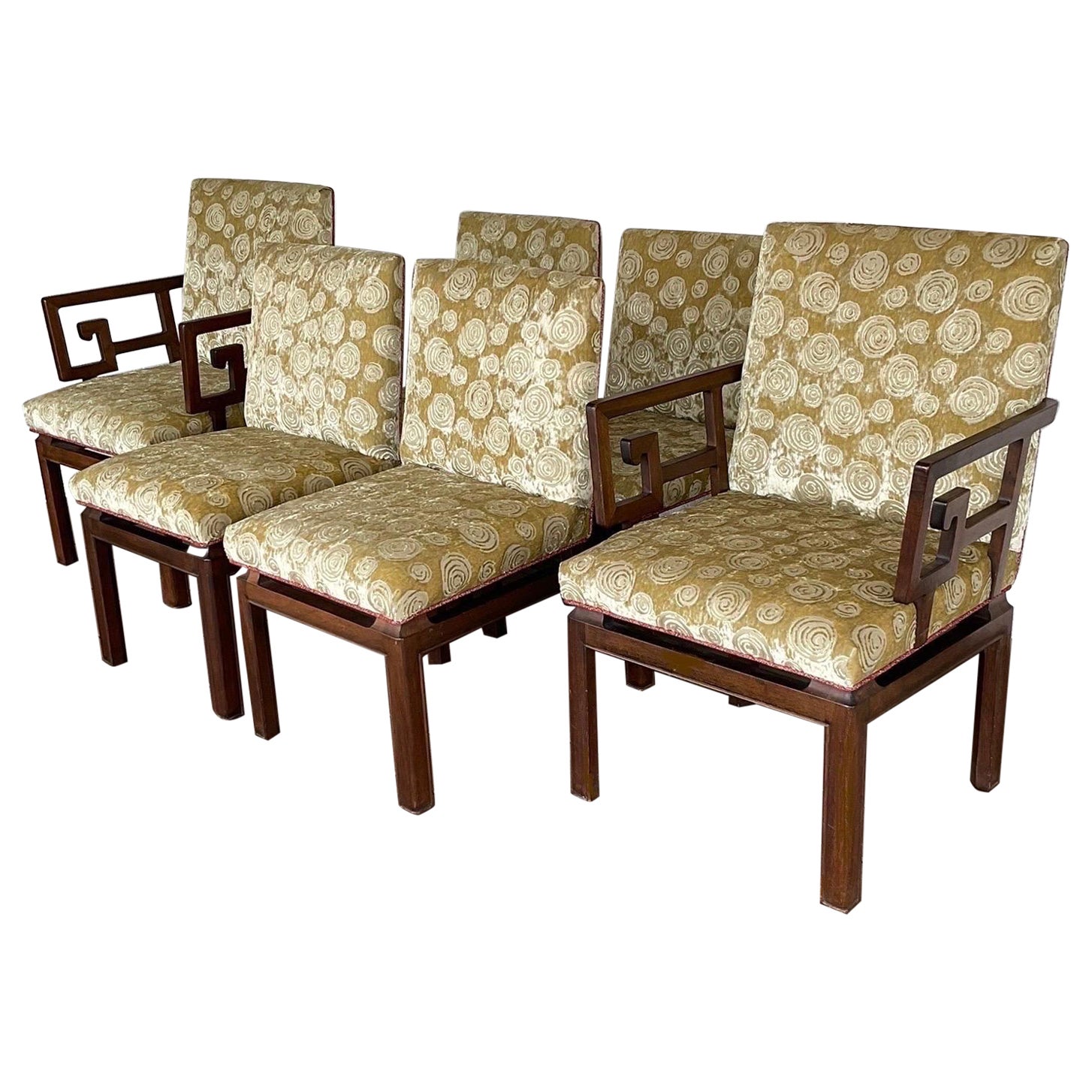 Michael Taylor pour Baker, collection Far East, lot de 6 chaises de salle à manger