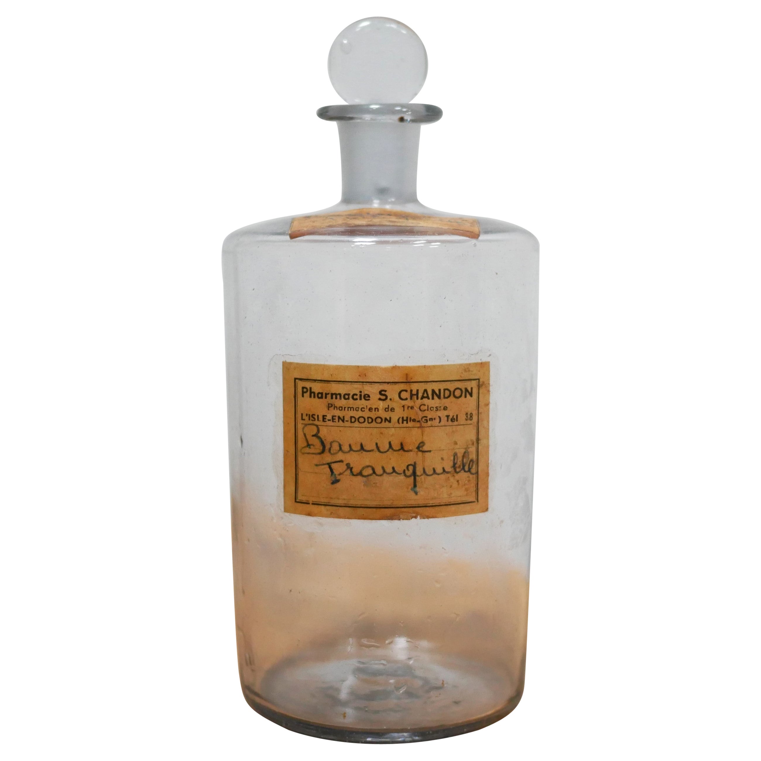 Vintage Apothecary Bottle For Sale
