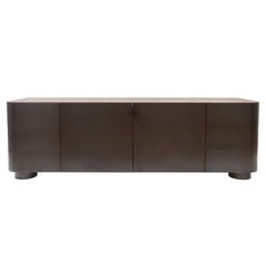 Black Patinated Monolithic Sideboard by Tino Seubert