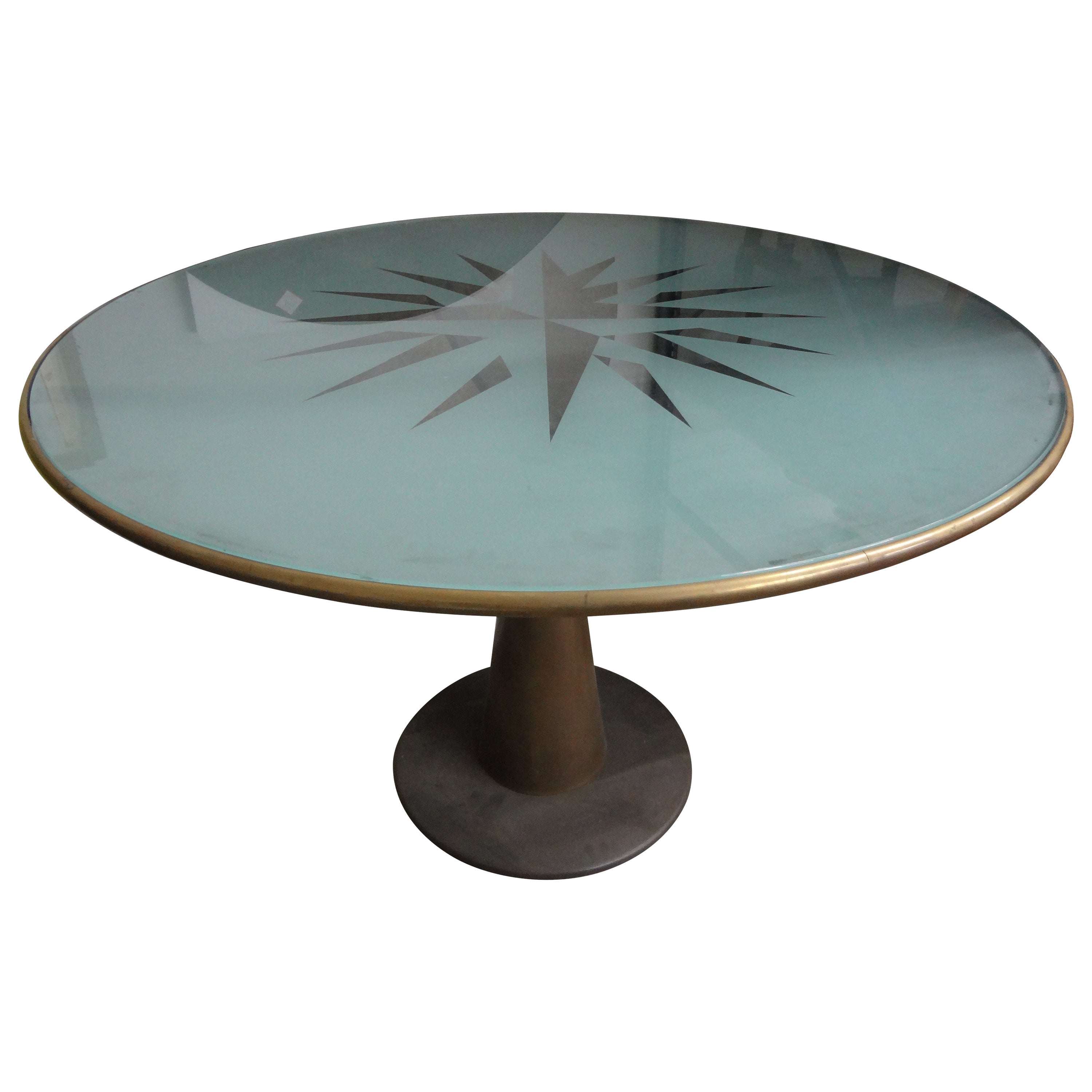 Italian Modern Astrolabio Center Table By Oscar Tusquets For Sale