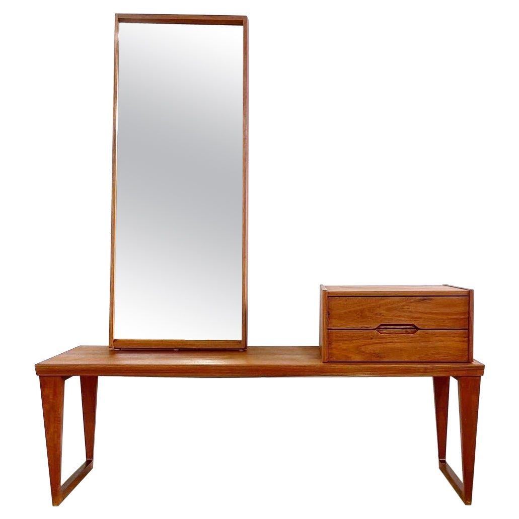 Kai Kristiansen for Aksel Kjersgaard Denmark 1960s Bench with Mirror For Sale