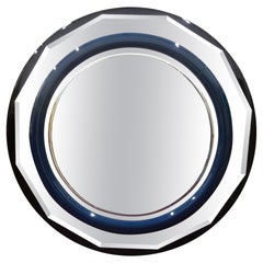 Italian Modern Lacquered Beveled Mirror