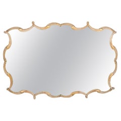 French Moderne Gilt Bronze Framed Mirror, circa 1940s