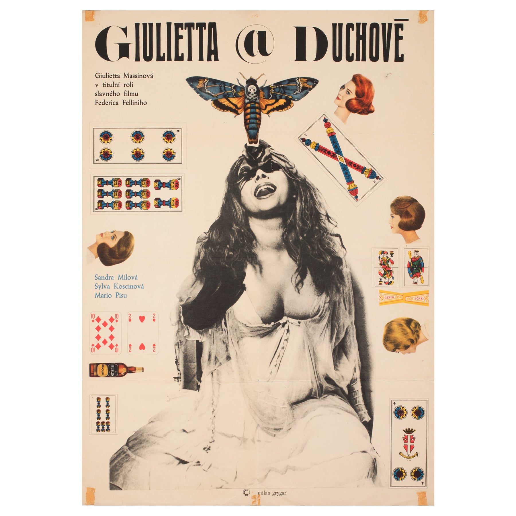 Juliet of the Spirit, Tschechisches A1-Filmplakat, Grygar, 1969