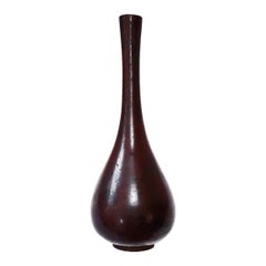 Japanische Ikebana-Vase aus Messing, frühes 20. Jahrhundert