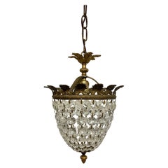 French Style Bronze and Crystal Chandelier