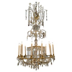 Large Scale 19th Century Russian Gilt Bronze Chandelier