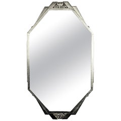 French Art Deco Wrought Iron Mirror