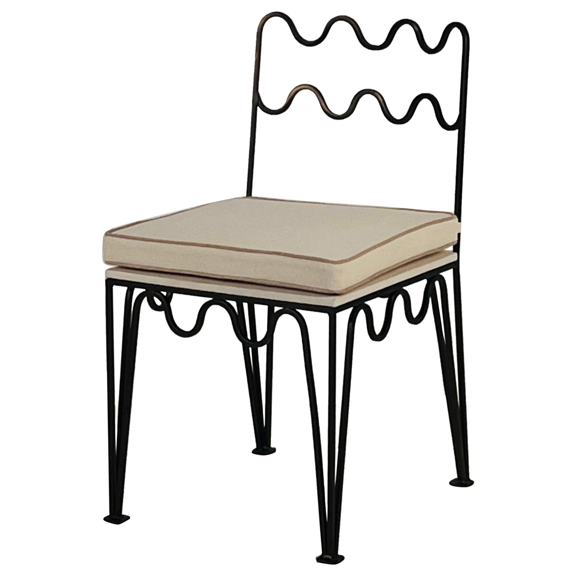 Chic 'Méandre' Bronze Side Chair by Design Frères