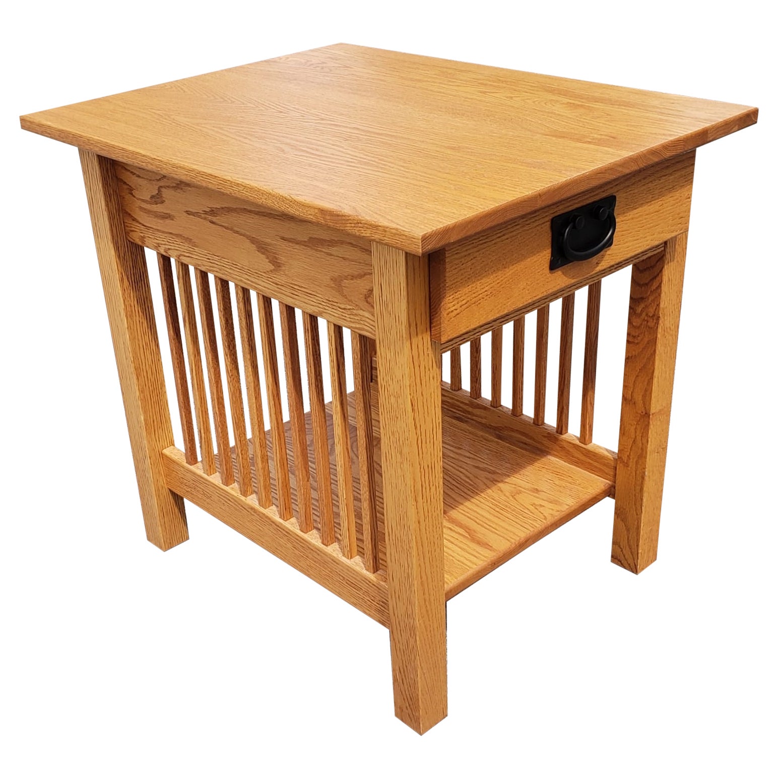 Amish Made Arts and Crafts MIssion Oak Side Table For Sale