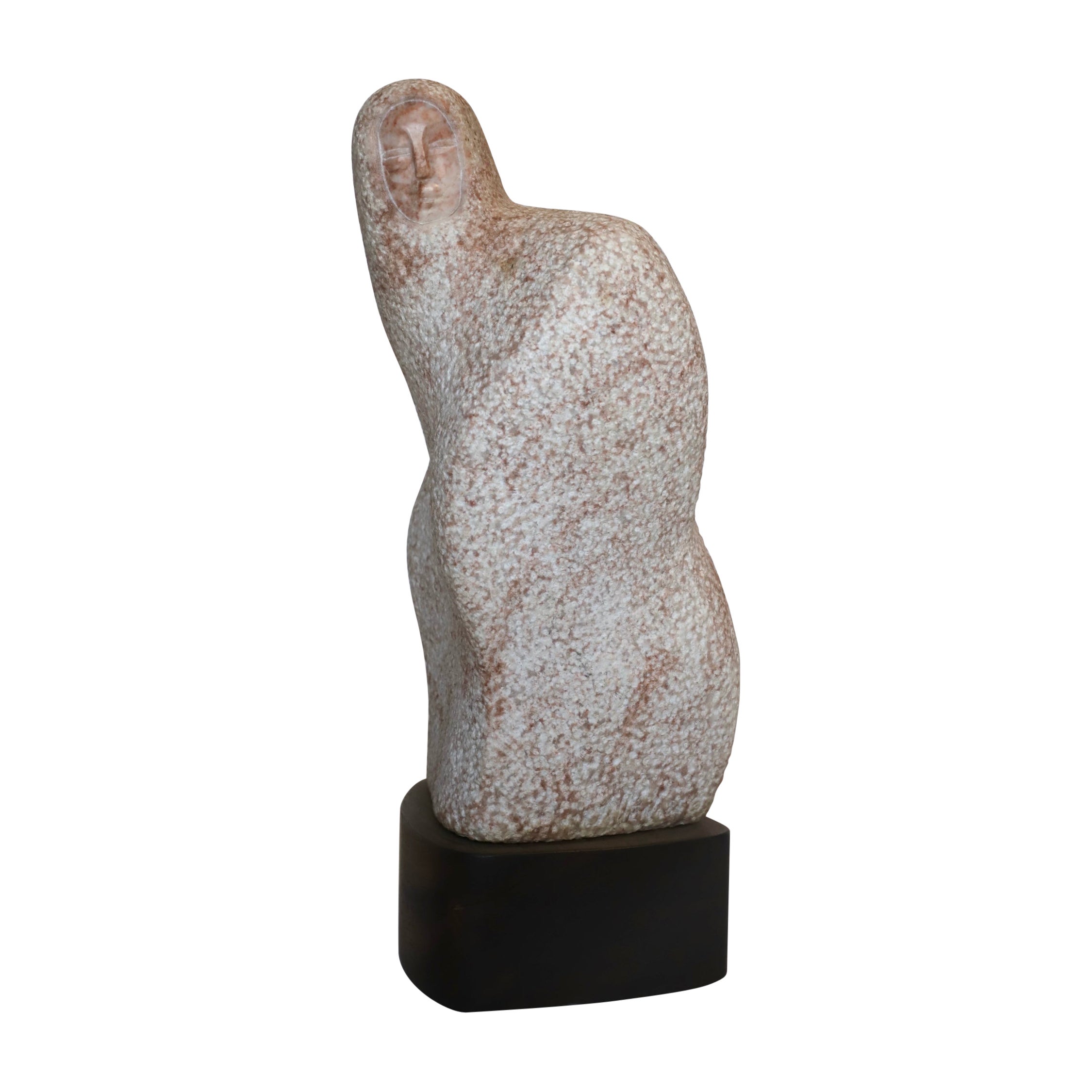 Sculpture de granit rose amérindienne  en vente