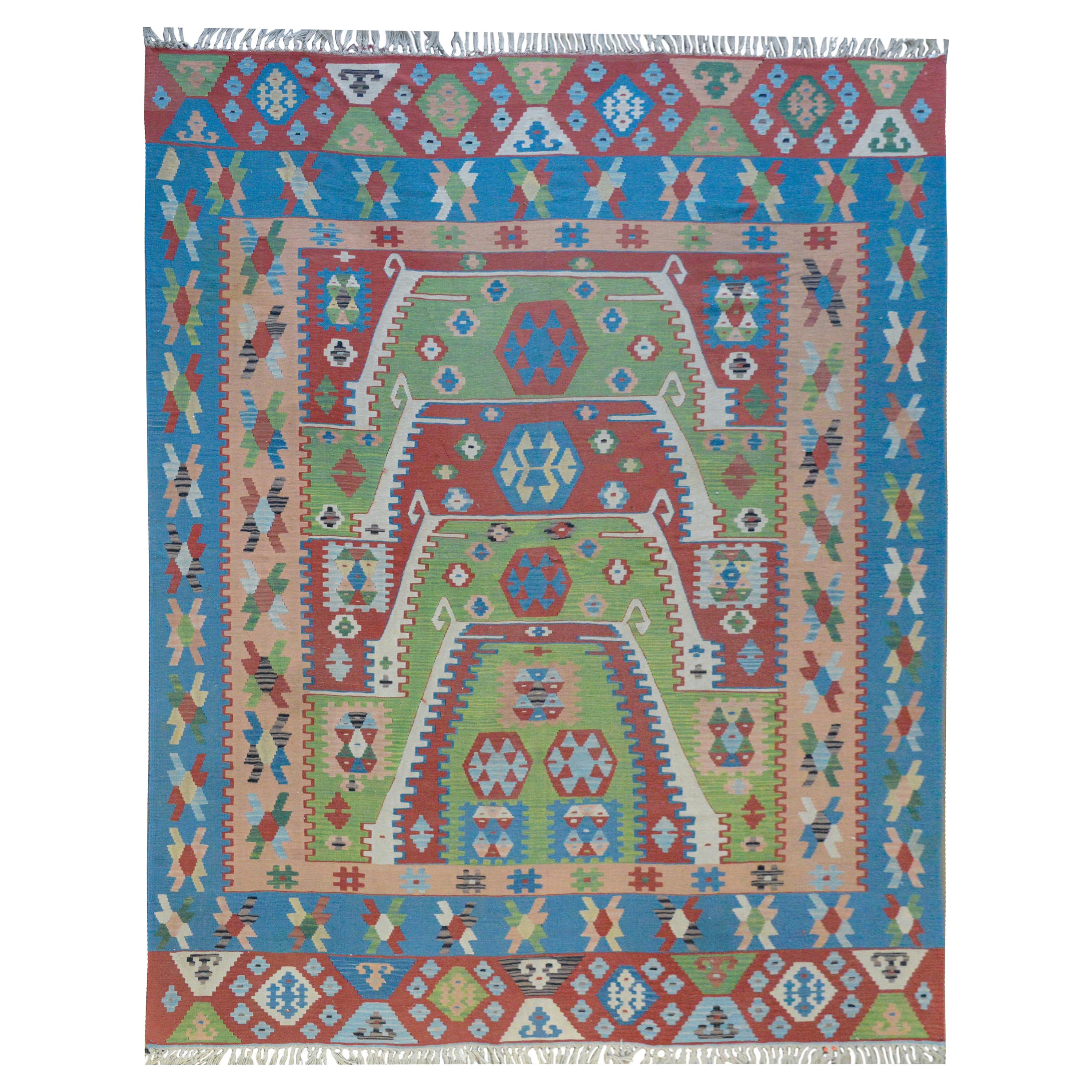 Vintage Turkish Kilim For Sale