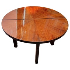 Mid-Century Modern Round Extendable Dining Table by Ico Parisi for Mim Italy