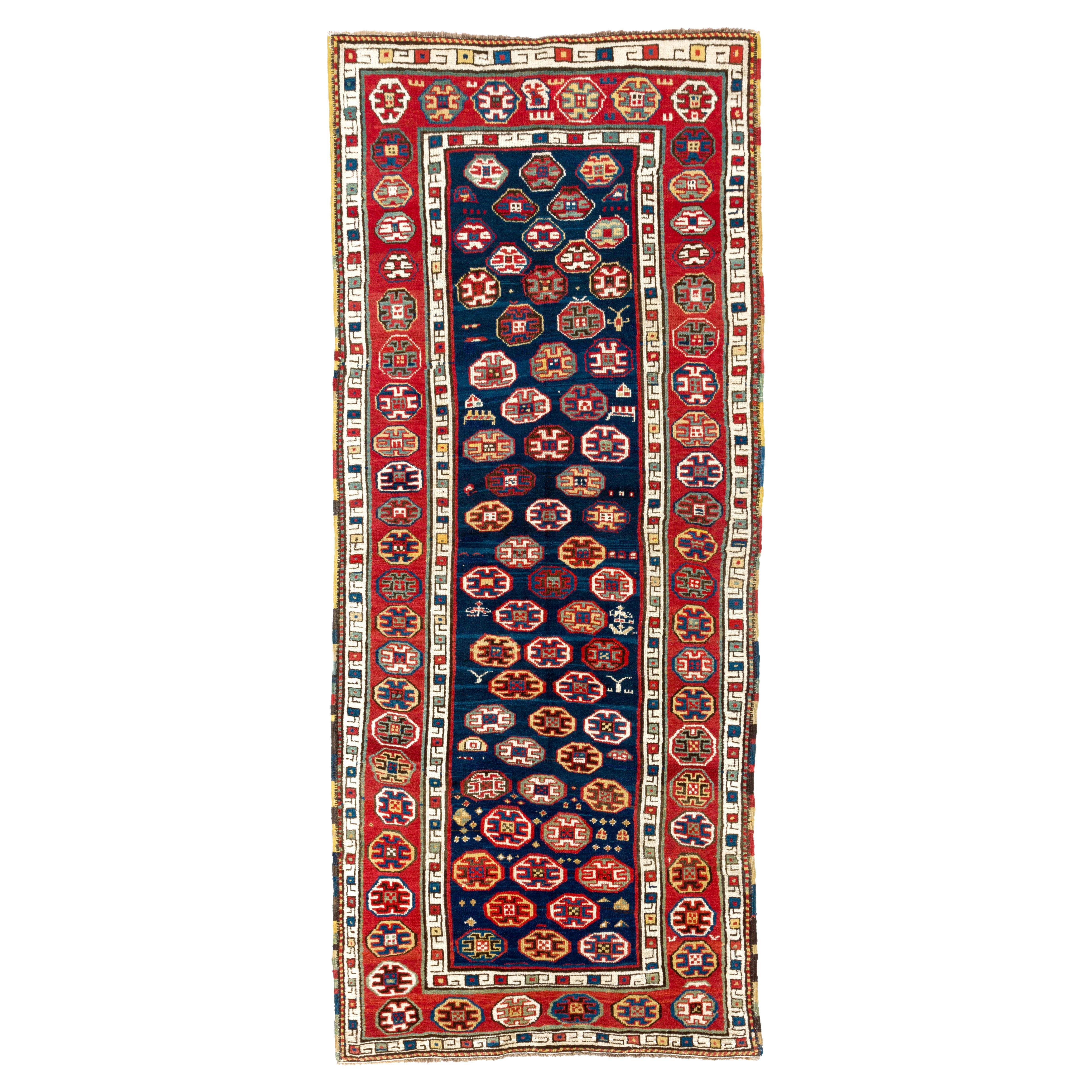 Ancien tapis de course South Antiques, vers 1880