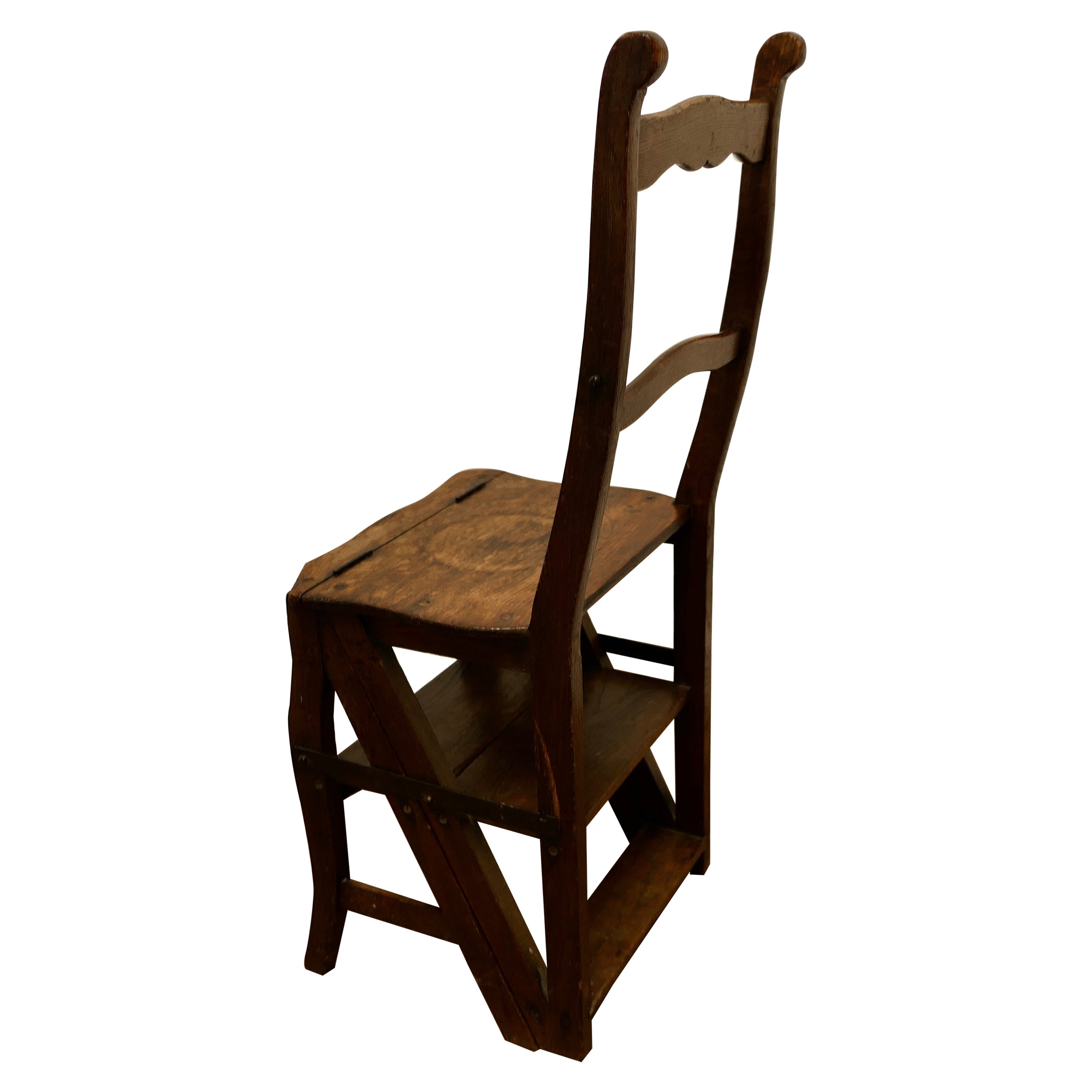 French Country Metamorphic Chair and Sturdy Ladder Steps a Very Useful Piece  For Sale