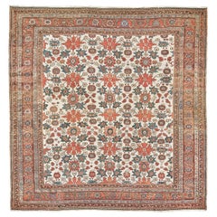 Antiker persischer quadratischer Bakhshaish-Teppich 