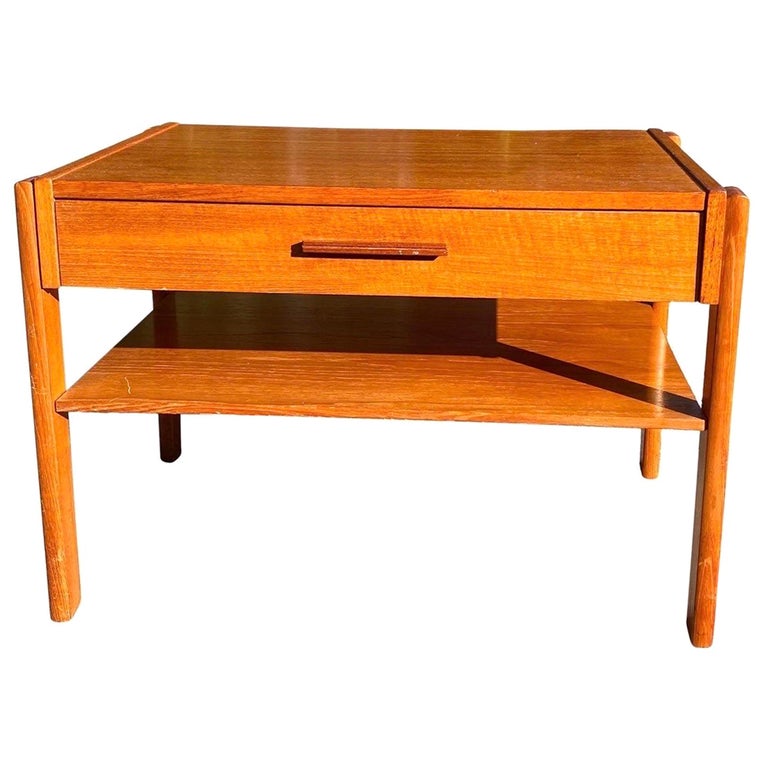 Danish Modern Teak Nightstand/End Table For Sale at 1stDibs