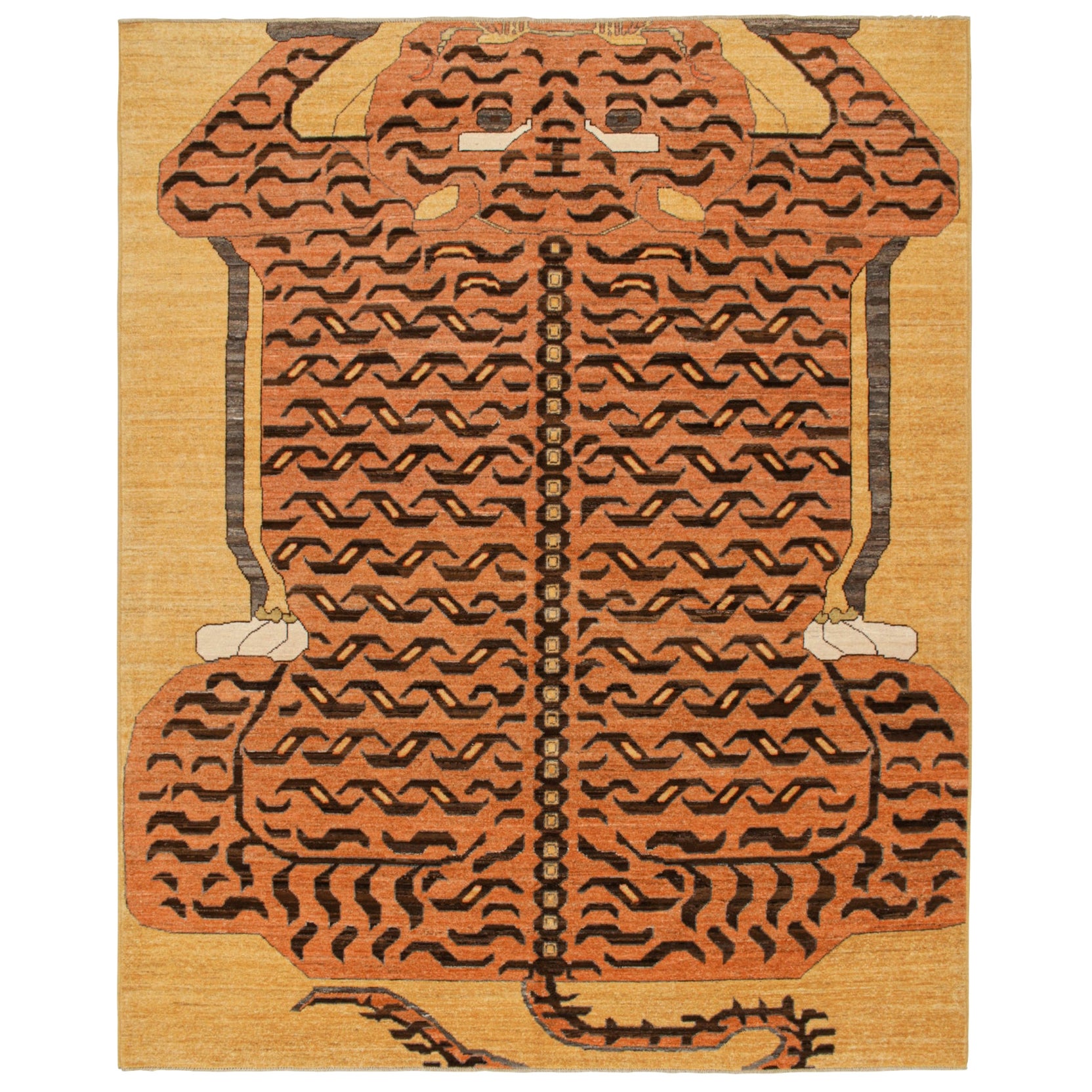 Rug & Kilims klassischer Tigerfell-Teppich mit orange-braunem Bild