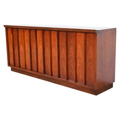 George Nakashima for Widdicomb Organic Modern Sculpted Walnut Sideboard Credenza