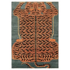 Rug & Kilims klassischer Tigerfell-Teppich mit orange-braunem Bild