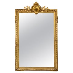Miroir à poser en bois doré de style Louis XVI