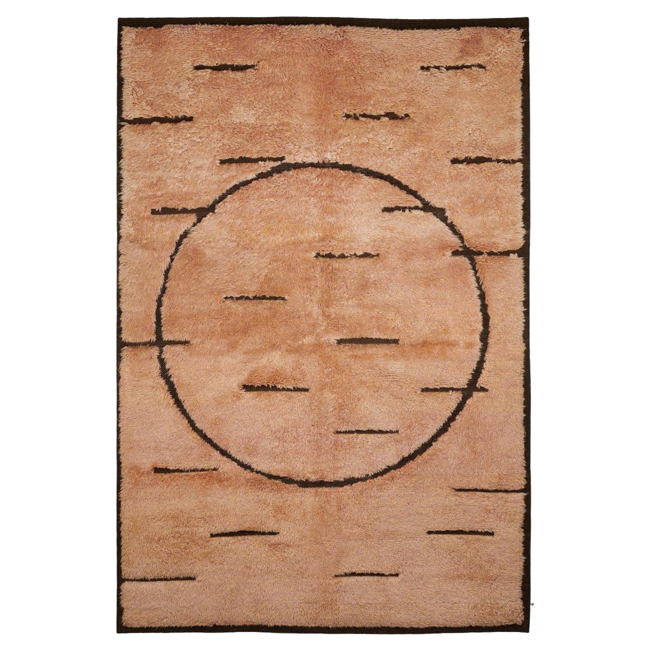 Dawn Area Shag Rug, Hand Knotted For Sale