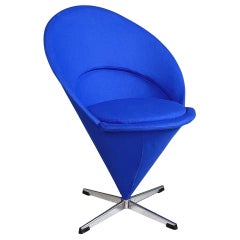 Italian Midcentury Swivel Armchair Cone Chair by Verner Panton for Vitra, 1958