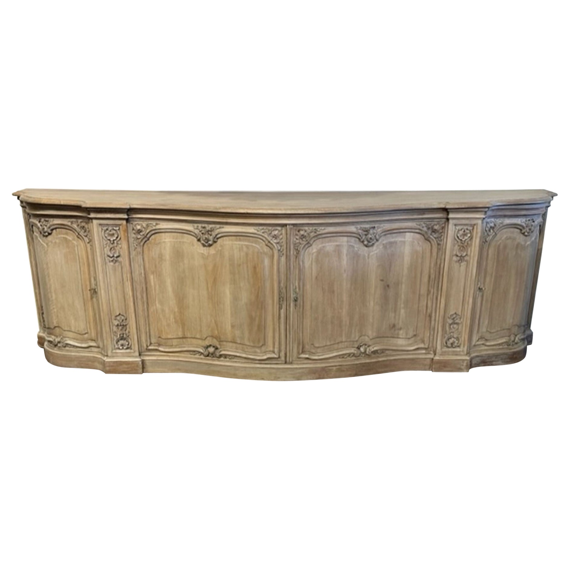 French Bleached Walnut Enfilade For Sale