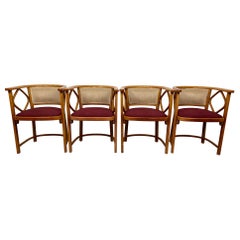 Ensemble de 4 chaises Fledermaus exécutées par Thonet