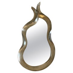 Hollywood Regency Style Curved Silvered Mirror