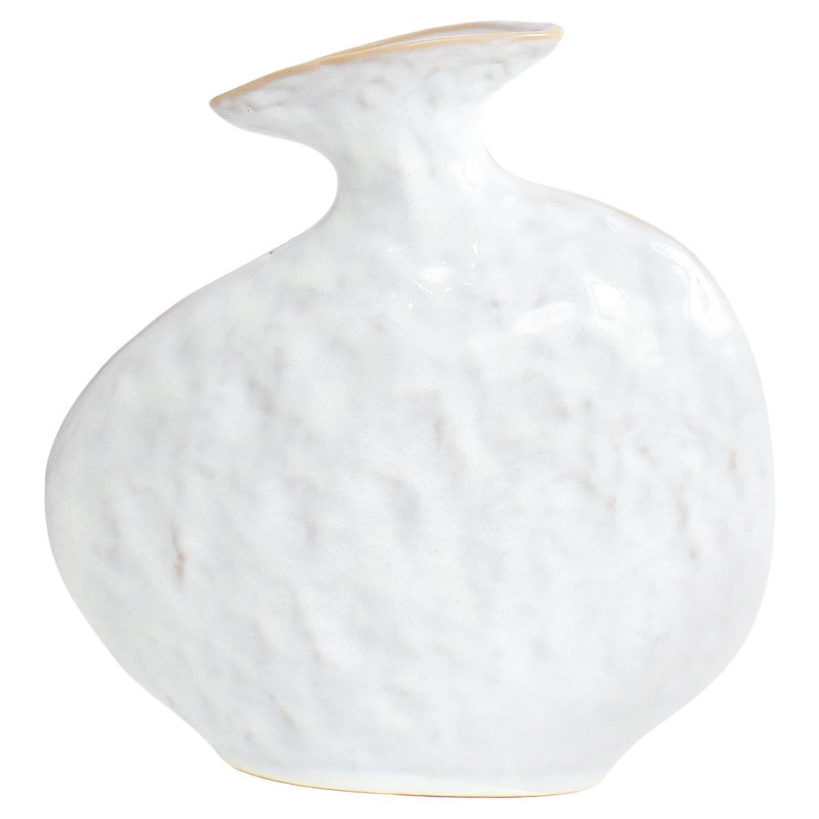 Flat Vase in Shiny White by Project 213A For Sale at 1stDibs