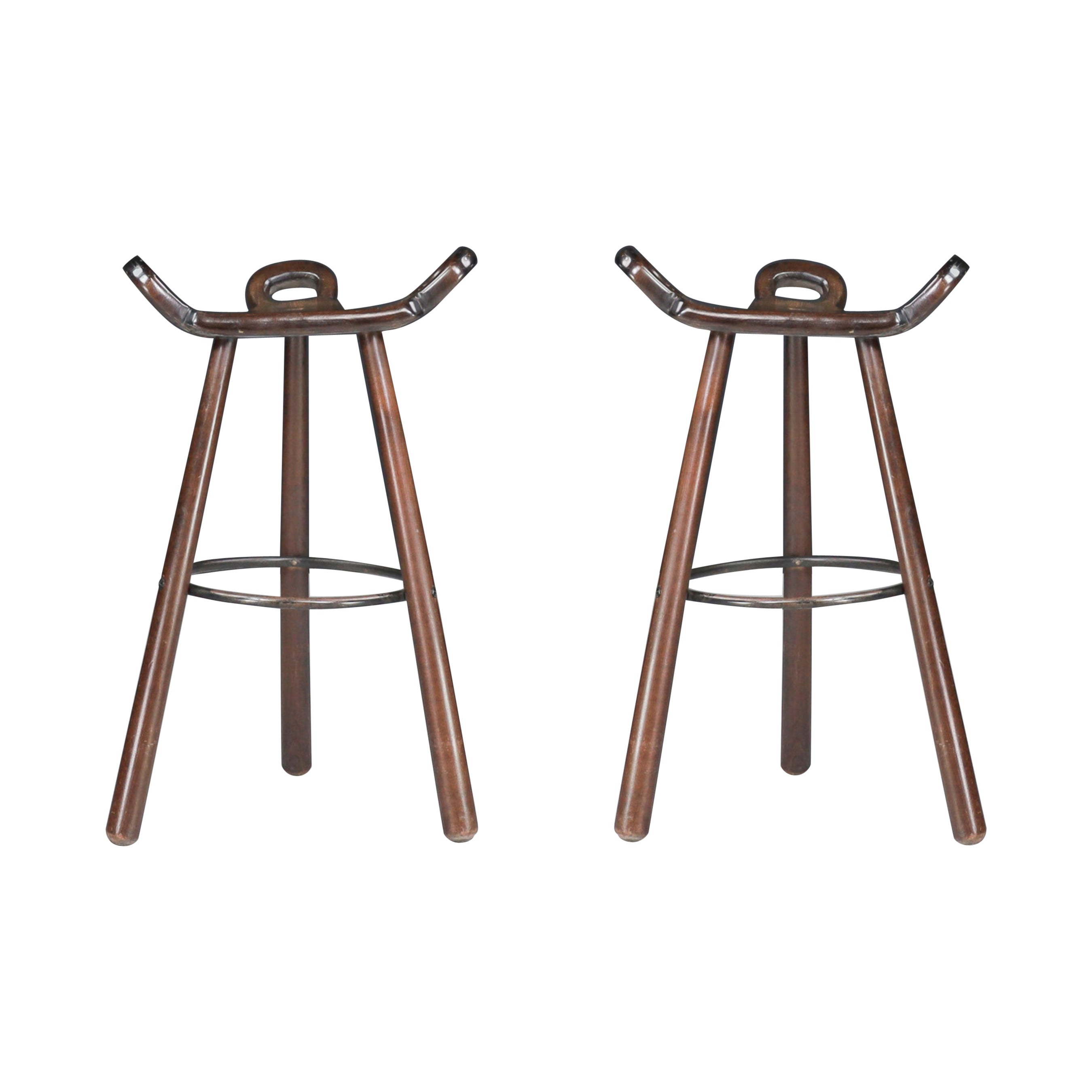 Marbella Sergio Rodrigues Bar Stools Spain 1970s For Sale