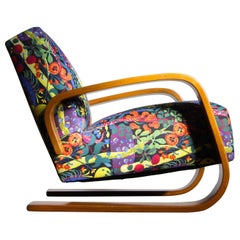 Used Alvar Aalto Model 400 "Tank Chair" in Josef Frank Textile, 1940s