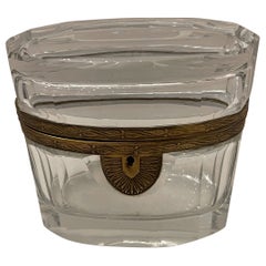 Wonderful Mid-Century Modern Baccarat Crystal Glass Bronze Ormolu Casket Box