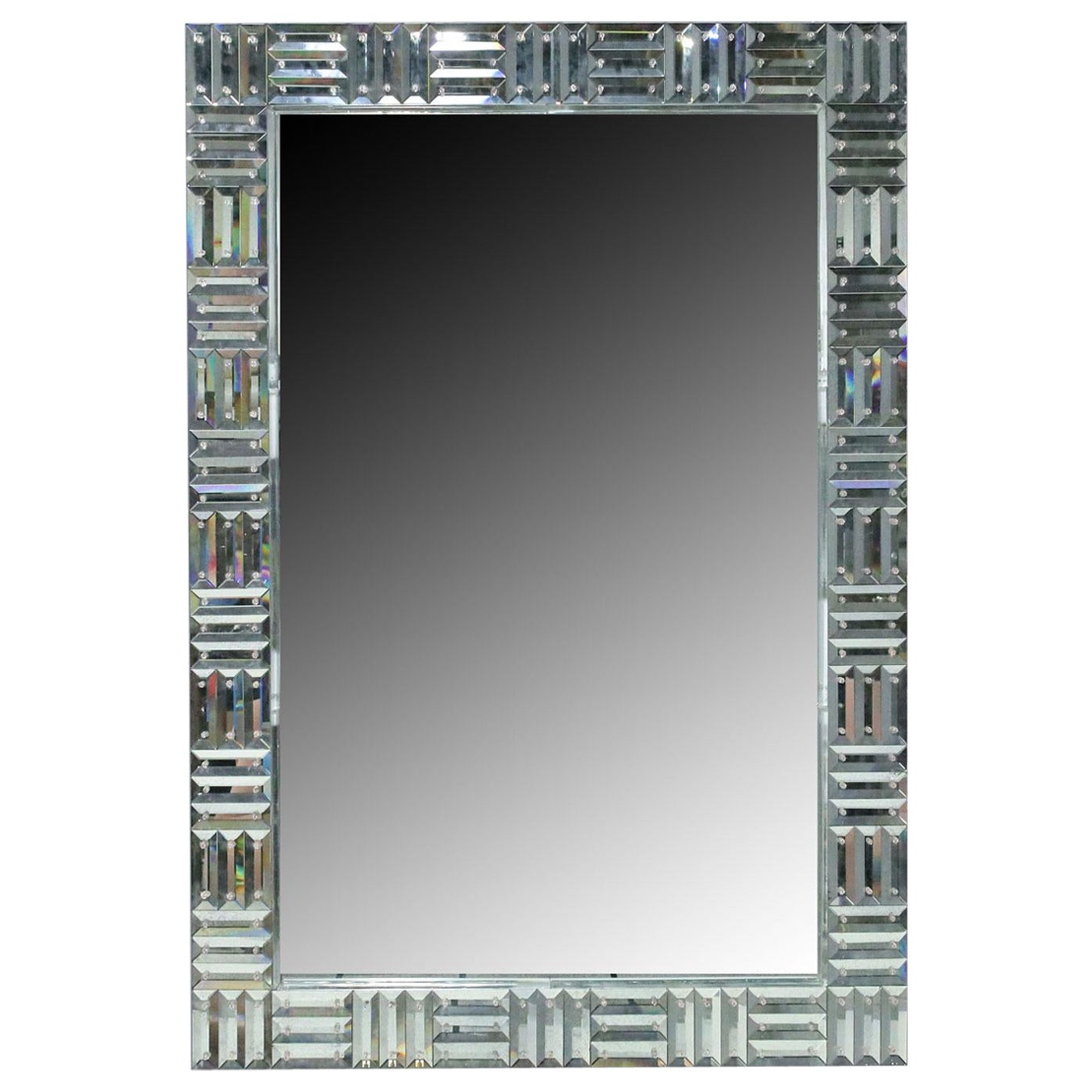 Donghia "Duca" Mirror in Clear/Pink For Sale