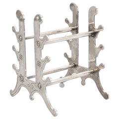 Mid-20th Century Italian El De Uberti Silver Plate Pen Rack Stand